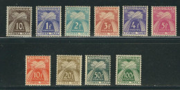 ANDORRE N° Taxes 32 à 41 ** - Unused Stamps