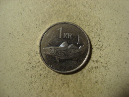 MONNAIE ISLANDE 1 KRONA 1992 ( Magnétique ) - Island