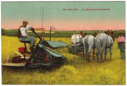 En Beauce - La Moissonneuse Lieuse - Tracteurs