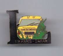 Pin's TBQ -  11ème PARIS - DAKAR  Team Raymondis Signé DEMONS & MERVEILLES - Rally