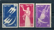 Israel 1951. Yvert 50-52 ** MNH. - Nuevos (sin Tab)