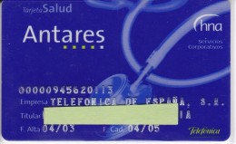 TARJETA DE TELEFONICA DE ANTARES  DE TELEFONICA DE ESPAÑA (RARA) - Tests & Service