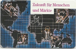 Germany - Zukunft Für Menschen Und Märkte (Weltkarte) - A 08-03.94 - 80.000ex, Used - A + AD-Series : D. Telekom AG Advertisement