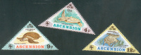 Ascension 1973 Turtles Set Of 3 MNH/ Unmounted, Hawksbill, Green, Loggerhead - Ascension (Ile De L')