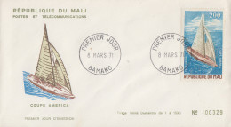 Enveloppe  FDC  1er  Jour   MALI    COUPE  AMERICA   1971 - Voile