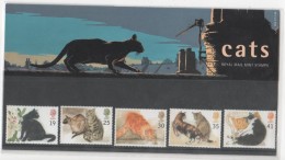 POCHETTE DE 5 TIMBRES  ANGLAIS - Thème Chat -  Cats ( Royal Mail Mint Stamps ) - Sheets, Plate Blocks & Multiples