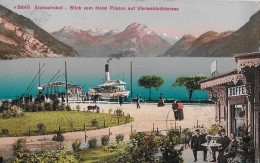 ALPNACHSTAD → Schiffanlegestelle Und Bahnhof-Buffet Mit Touristen 1913 - Alpnach