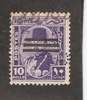 Perfin Perforé Firmenlochung Egypt Sc 349 CL C Crédit Lyonnais Le Caire - Oblitérés