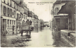 77 Nemours Cru Du 20 Janvier 1910 Rue De Paris Café Restaurant  (trés Propre) Voir Verso - Nemours