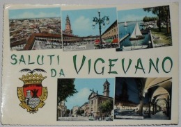 PAVIA - Saluti Da Vigevano - 5 Vedute + Stemma Araldico - Anni 60 - Vigevano