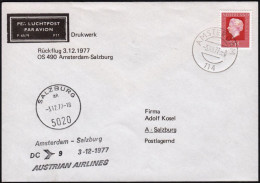 Netherlands 1977, Airmail Cover Amsterdam To Salzburg W./postmark "Amsterdam", Ref.bbzg - Airmail