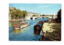 75 - PARIS - Péniche Bateau - Péniches - La Seine Au Pont De La Tournelle - - Houseboats