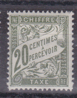 N° 31Taxes 20c Olive :Timbre Neuf Avec Charnière Au Dos Impéccable - 1859-1959 Mint/hinged