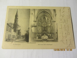 Cpa BON-ENCONTRE  (47)  La Basilique  Et L'intérieur De La Basilique  -avt 1903 - Bon Encontre