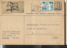 Carte Illustré (Zumstein 2009) N° 182- 065 BERN -Tierpark Dählhölzli Obl: Semaine De La Rose 1957 - Donkeys
