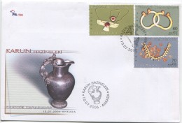 TURQUIE,TURKEI TURKEY KARUN'S TREASURES 2006 FIRST DAY COVER - Lettres & Documents