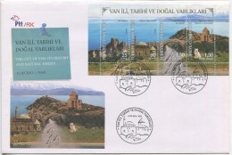 TURQUIE,TURKEI TURKEY THE CITY OF VAN IT'S HISTORY AND NATURAL ASSESTS 2011  FIRST DAY COVER - Lettres & Documents