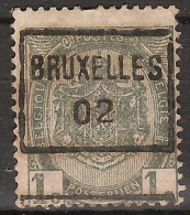 Rijkswapen Nr. 53 Voorafgestempeld Nr. 410 Positie C   BRUXELLES 02 ; Staat Zie Scan ! Inzet Aan 7,5 € ! - Roller Precancels 1900-09