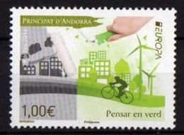 Andorre Fr. - 2016 -  Europa 2016, Pensez Vert - 1 Val Neufs // Mnh - 2016