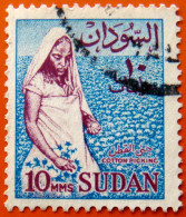 SUDAN 1962 10m Cotton Picker USED - Sudan (1954-...)