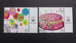 UNO-Wien 342/3 Oo/ESST, 50 Jahre Postverwaltung Der Vereinten Nationen (UNPA) - Oblitérés