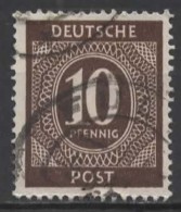 GERMANY 1946 Numeral - 10pf. - Brown FU - Oblitérés