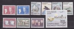 Greenland 1988 10v ** Mnh (GL124) - Unused Stamps