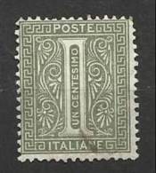 1863 Italia Italy Regno CIFRA 1c. Verde (N°14) Usato USED - Usati