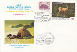 ROMANIAN ARCTIC EXPEDITION, SVALBARD, WHALE, TENT, SPECIAL COVER, 1994, GERMANY - Expediciones árticas