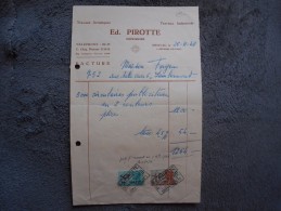 Ancienne Facture " Ed.Pirotte " Travaux Artistiques Ensival Verviers 1949 - Drukkerij & Papieren