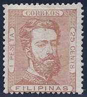 ESPAÑA/FILIPINAS 1872 - Edifil #29 - MLH * - Philipines