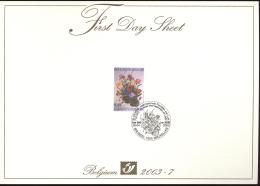 FDS - First Day Sheet - 2003*7 - OBP 3166  - Bloemen. Internationale Floraliën Van Luik. - 1999-2010