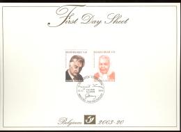 FDS - First Day Sheet - 2003*20 - OBP 3221/22 -  Literatuur - 1999-2010