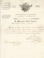 Republique Cisalpine - S.G. DANNA (1757-1811) General - Tordoro - Milano 1801 - Historical Documents
