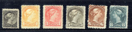 Small Queens Selection  Sc 34-5, 41-4 Mint Hinged, 43 (6¢) & 44 (8¢)  Mint No Gum - Ungebraucht