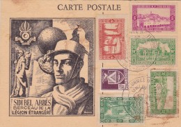 ALGERIE  JOURNEE DU TIMBRE 1947  LEGION ETRANGERE  SIDI BEL-ABBES - Cartes-maximum