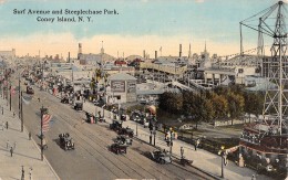 05546 "USA (NY) - NEW YORK CITY - CONEY ISLAND - SURF AVENUE AND STEEPLECHASE PARK - BROOKLYN" ORIG. POST CARD. UNPOSTED - Brooklyn