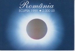 Romania - 2000 Lei - Eclipse 1999 - Special Folder For Banknote - National Bank Issued Folder - Empty Without Banknote - Roumanie