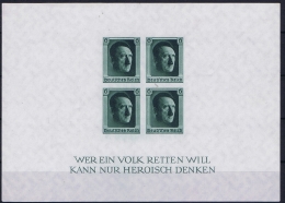 Deutsche Reich Mi Block 8  MNH/**  Has A Light Gum Fold 1937 - Blokken