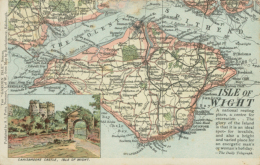 GB ISLE OF WIGHT / Carte Géographique De L'Île De Man / CARTE COULEUR - Otros & Sin Clasificación