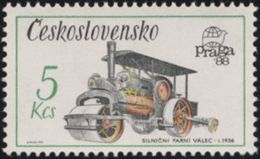Czechoslovakia / Stamps (1987) 2798: Technical Monuments CSSR (Road Steamroller 1936); Painter: Bedrich Housa - Sonstige (Land)