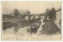 Chalons Sur Marne  Canal De La Marne Au Rhin - Le Port Voyagé En 1902 Dos Simple - Châtillon-sur-Marne