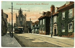 WARWICK : EASTGATE AND LANDOR HOUSE (TRAM) - Warwick
