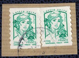 France 2013 Lot 2 Oblitéré Rond Used Marianne Ciappa Et Kawena LV 20 Gr Y&T 858 - 2013-2018 Marianne Of Ciappa-Kawena