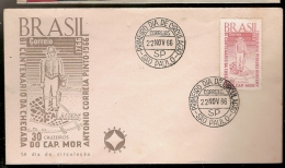 Brazil & FDC 200 Years Of The  Arrival Of Captain Mor Antonio Pinto, São Paulo 1966 (806) - FDC