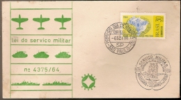 Brazil & FDC Military Service Law, N 4375.64, Required For The Security And Patria 1966 (800) - FDC