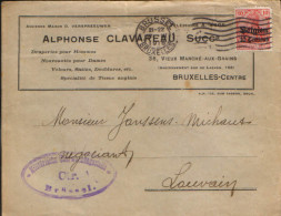 Belgium - Letter(advertising) Circulated In 1916 To Louvain, With Cancellation Military, Censored - Deutsche Armee