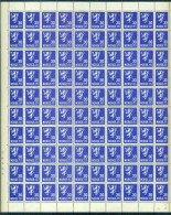 Norvay, 1937. Full Sheet MNH. 100 Piece. - Unused Stamps