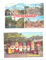 DISNEY - Blanche Neige Et Les 7 Nains, Disneyland - Lot De 2 CP De 1968 (AF) - Disneyland