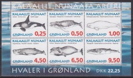 Greenland 1996 Whales M/s ** Mnh (GL136) - Blocks & Sheetlets
